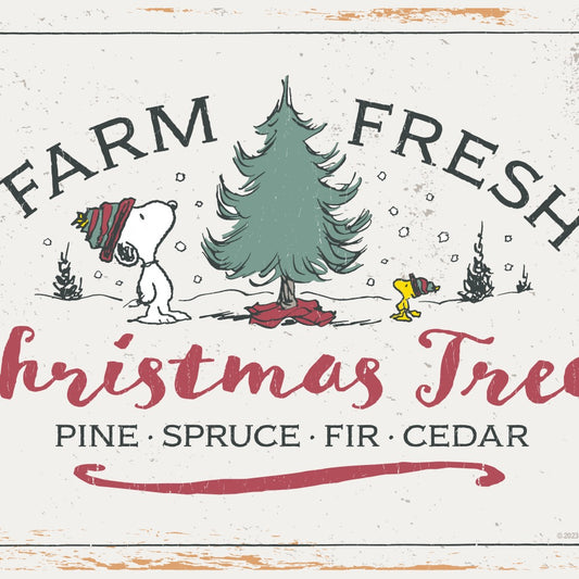 Farm Fresh Christmas Trees Metal Sign-1