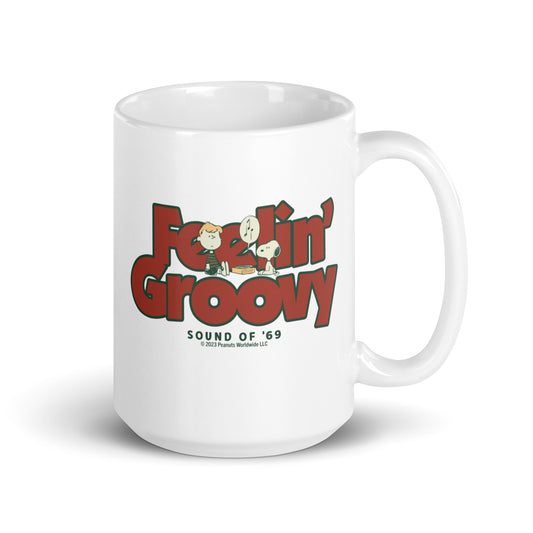 Schroeder Feelin Groovy White Mug-3