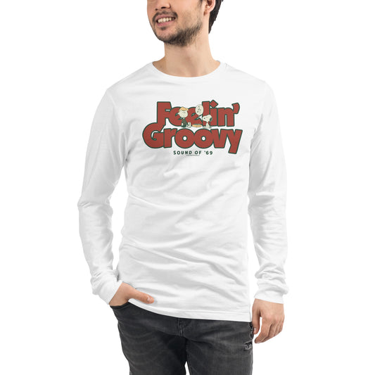 Schroeder Feelin Groovy Adult Long Sleeve T-Shirt-1