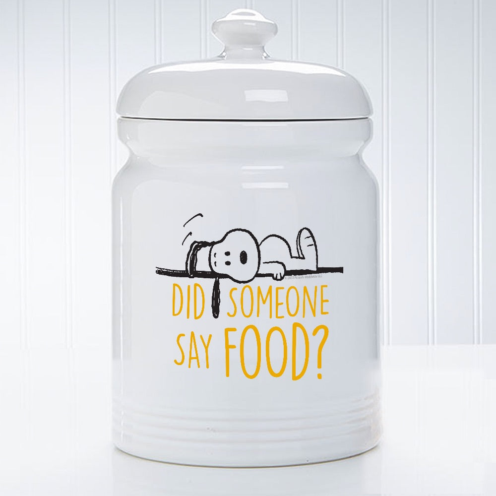 Snoopy Did Someone Say Food? Treat Jar