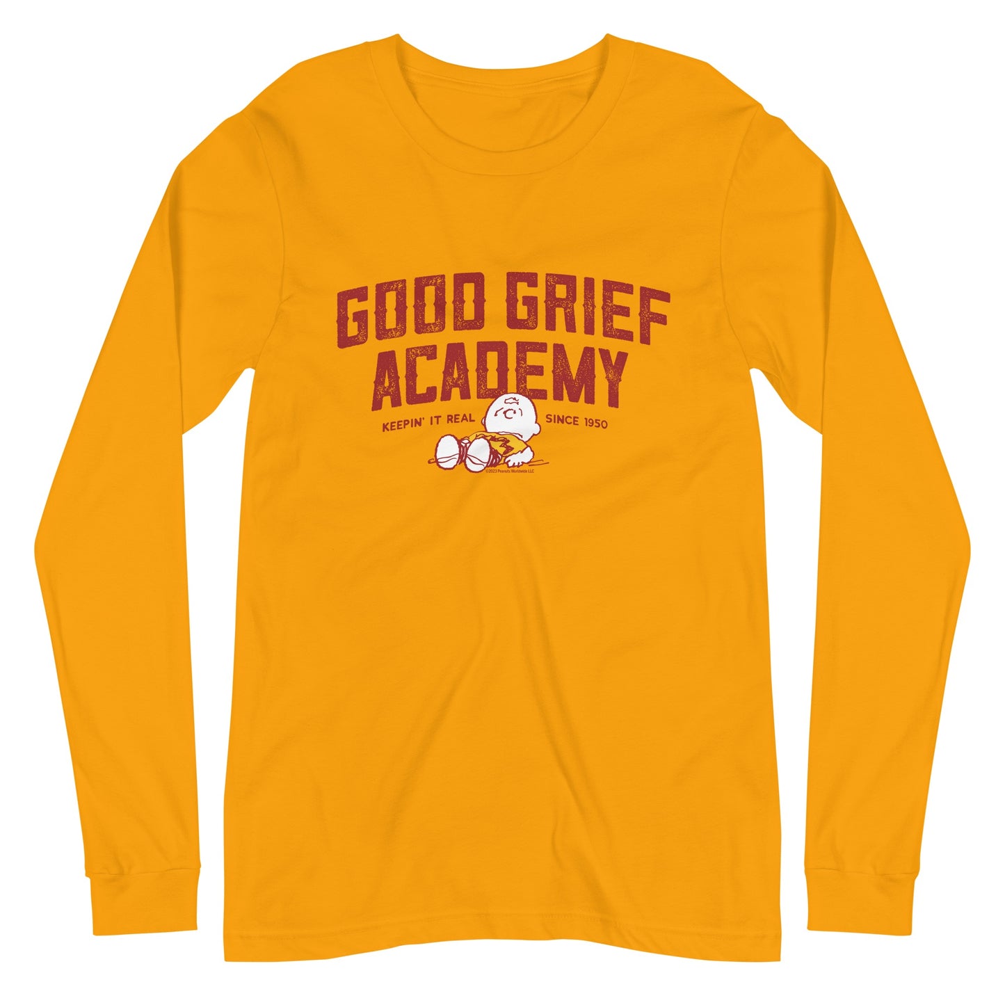 Charlie Brown Good Grief Academy Adult Long Sleeve T-Shirt