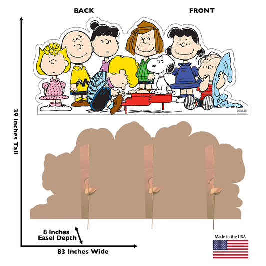 Peanuts Gang Piano Scene Cardboard Cutout Standee-2