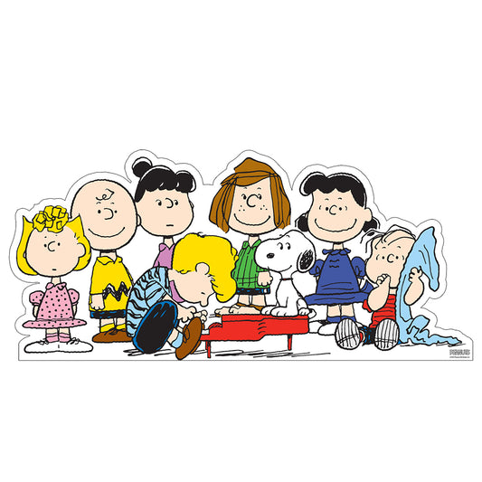 Peanuts Gang Piano Scene Cardboard Cutout Standee-0