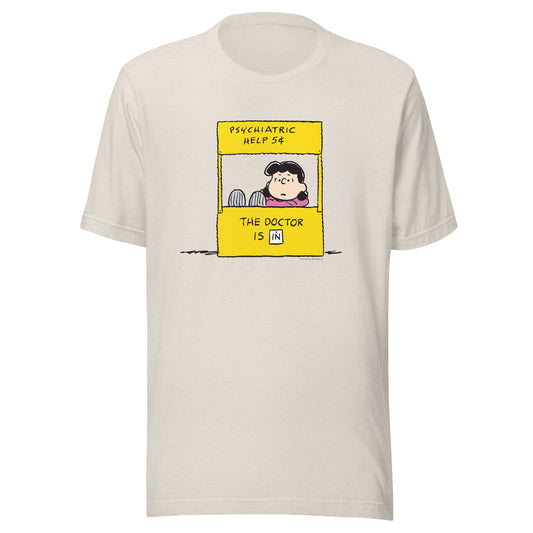Lucy Psychiatric Help Booth Adult T-Shirt-0