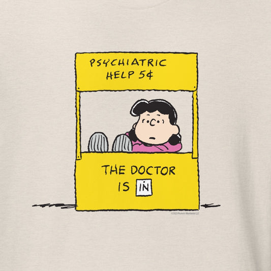 Lucy Psychiatric Help Booth Adult T-Shirt-1