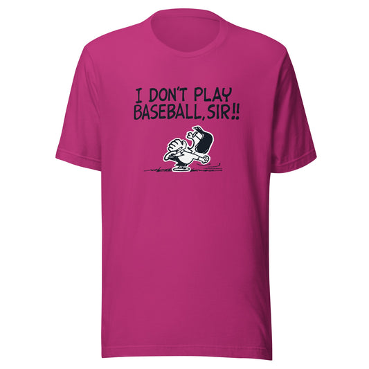 Marcie I Don't Play Baseball Adult T-Shirt-0