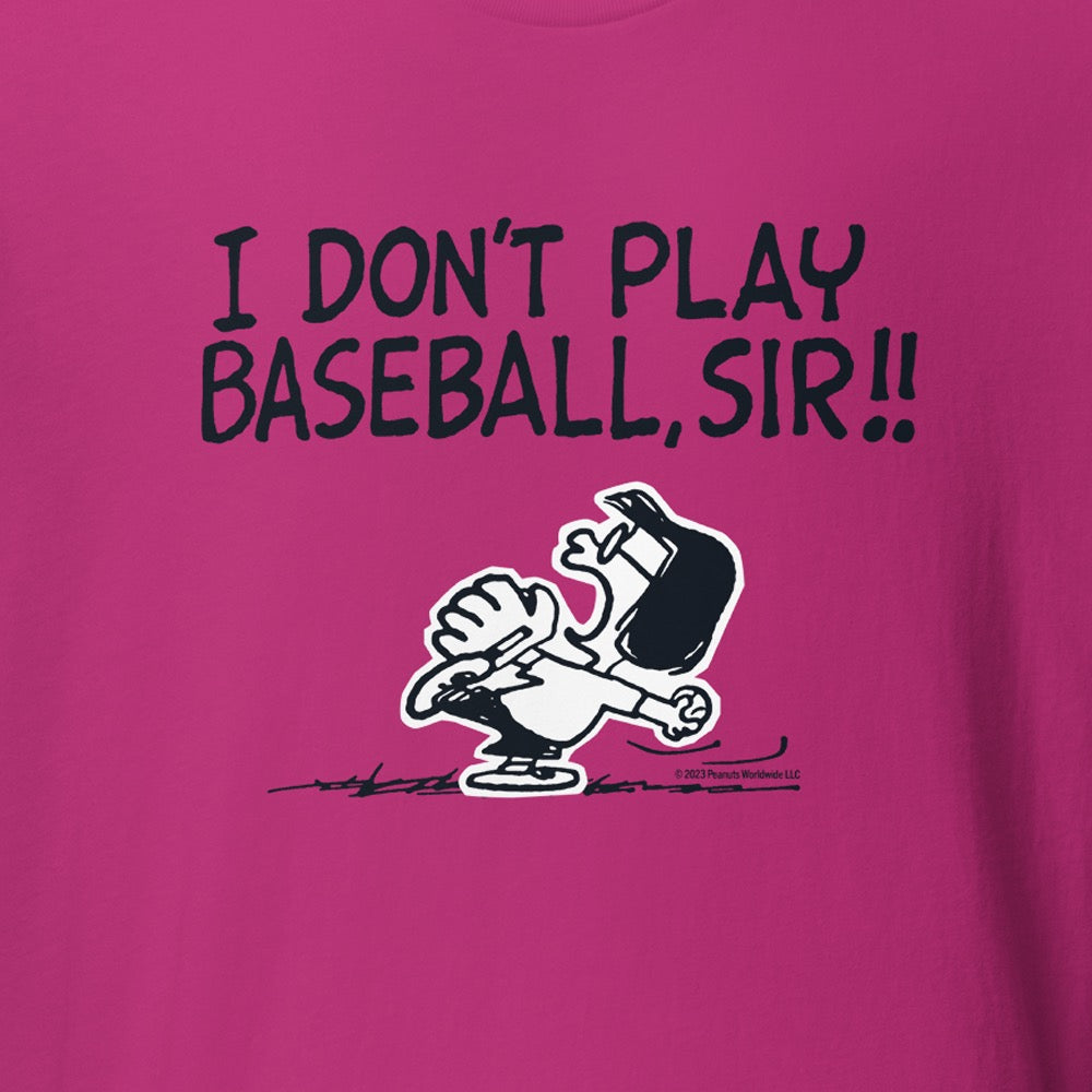 Marcie I Don't Play Baseball Adult T-Shirt