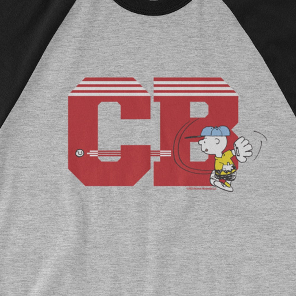 Charlie Brown Initials ¾ Sleeve Raglan T-Shirt