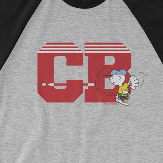 Charlie Brown Initials ¾ Sleeve Raglan T-Shirt-1