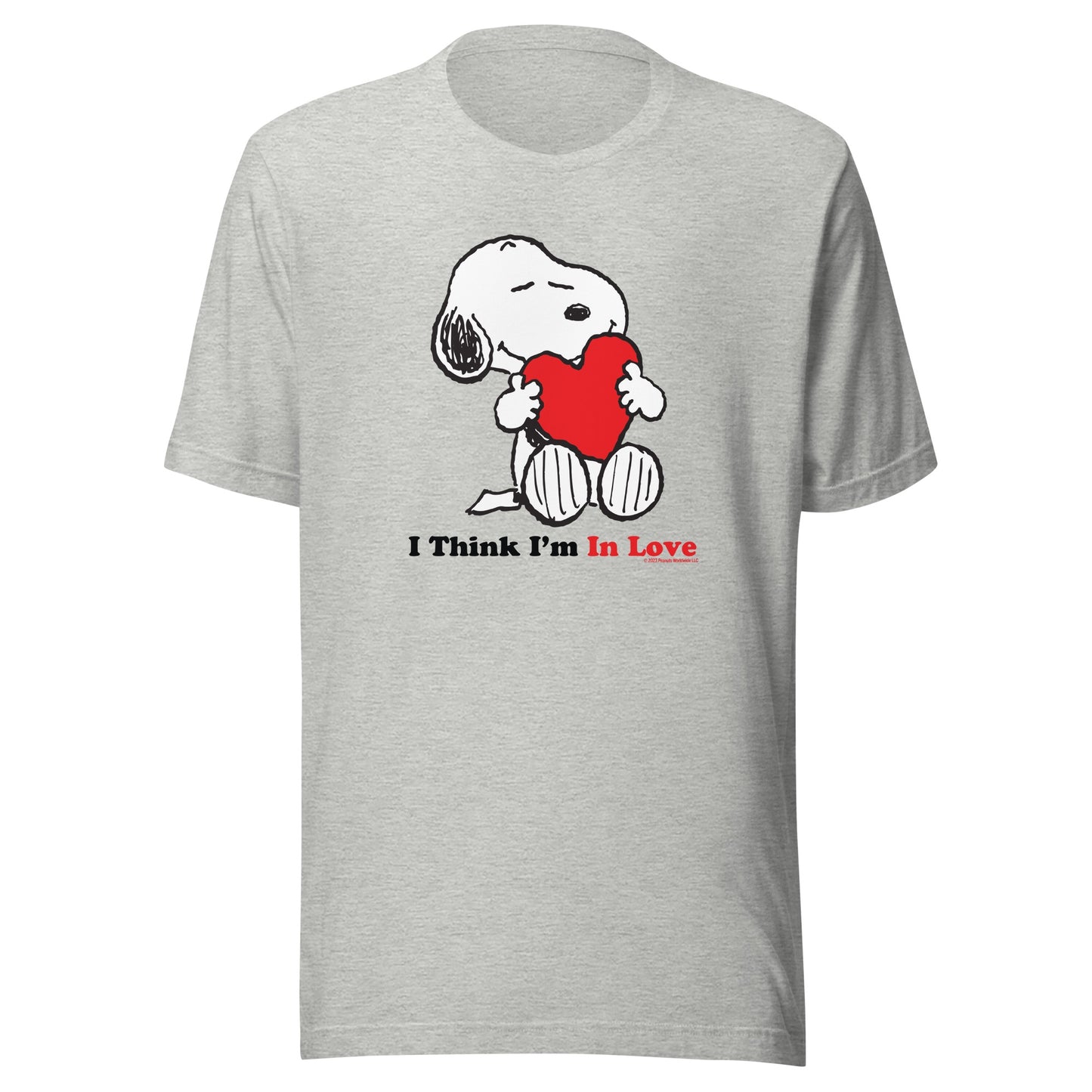 Snoopy I Think I'm In Love Adult T-Shirt