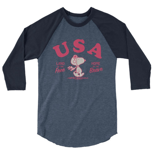 Snoopy USA ¾ Sleeve Raglan Shirt-0