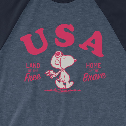 Snoopy USA ¾ Sleeve Raglan Shirt-1