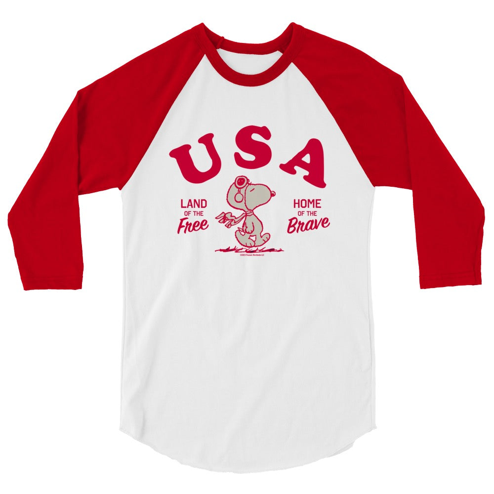 Snoopy USA ¾ Sleeve Raglan Shirt