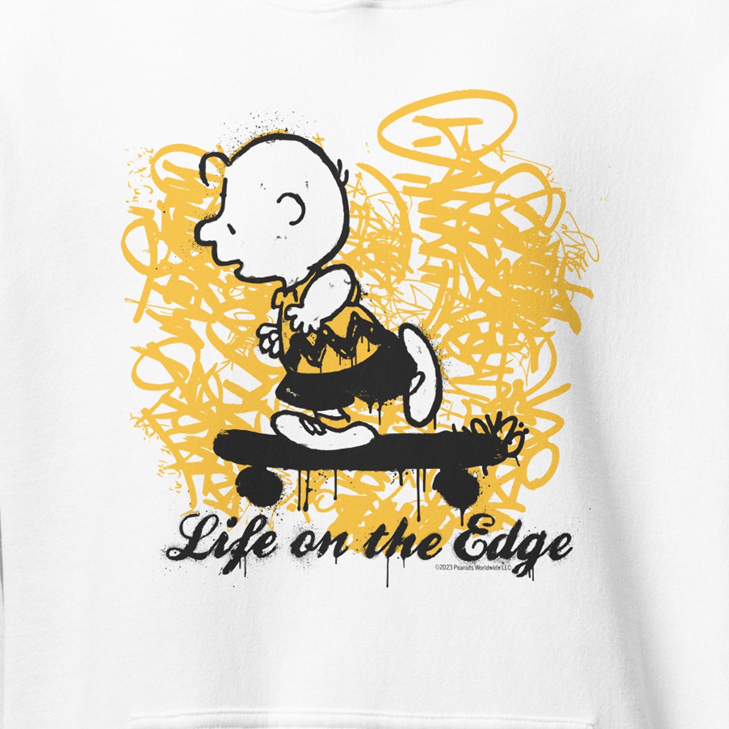 Charlie Brown Life On The Edge Adult Hoodie