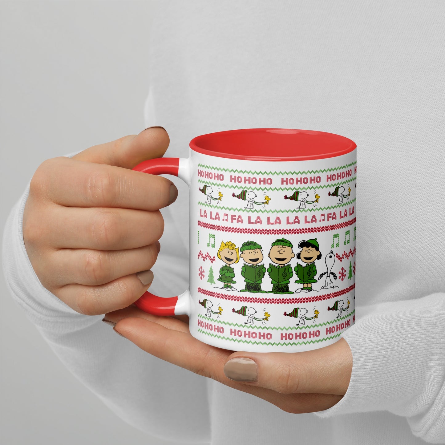 Peanuts Gang Holiday Choir Two-Tone Mug
