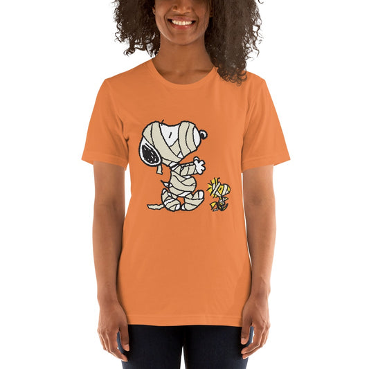 Snoopy & Woodstock Mummy Adult T-Shirt-1