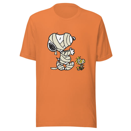 Snoopy & Woodstock Mummy Adult T-Shirt-0