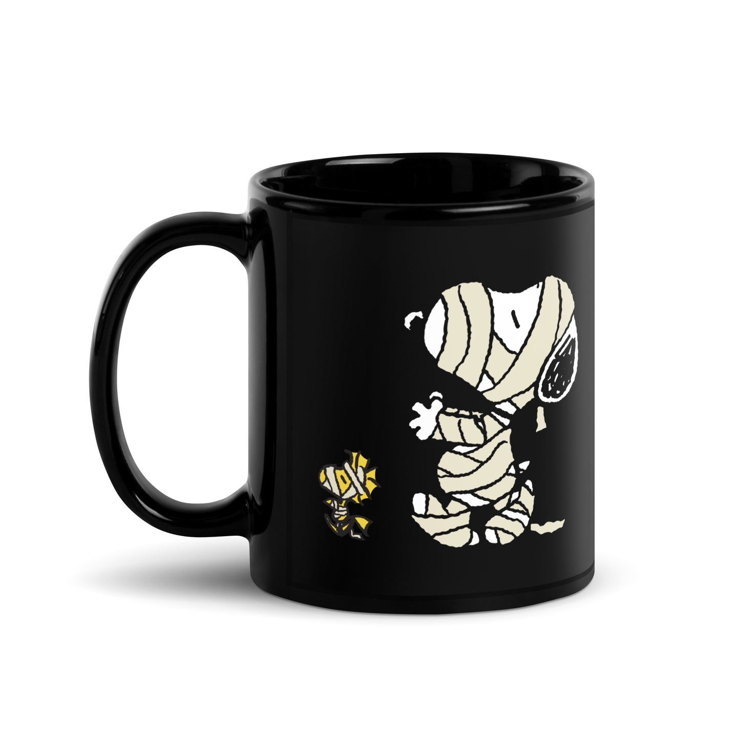 Snoopy & Woodstock Mummy Black Mug
