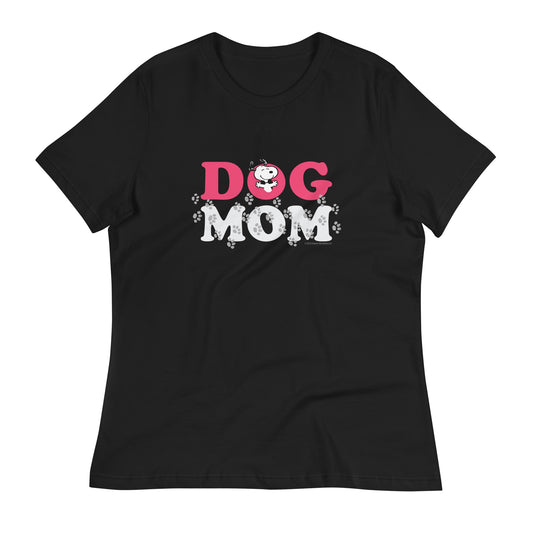 Snoopy Dog Mom Women's Relaxed T-Shirt-0