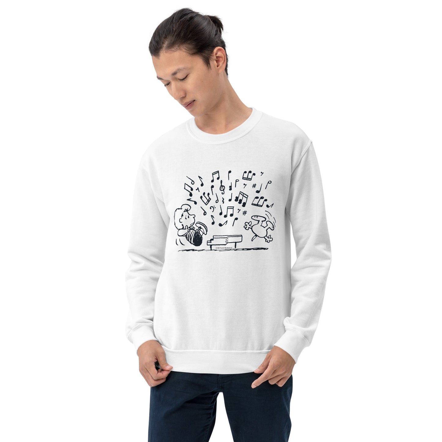 Schroeder And Snoopy Music Adult Sweatshirt