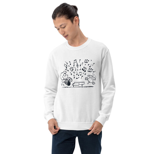 Schroeder And Snoopy Music Adult Sweatshirt-2