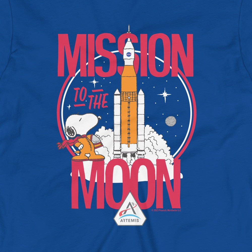 Snoopy Mission To The Moon Adult Long Sleeve T-Shirt