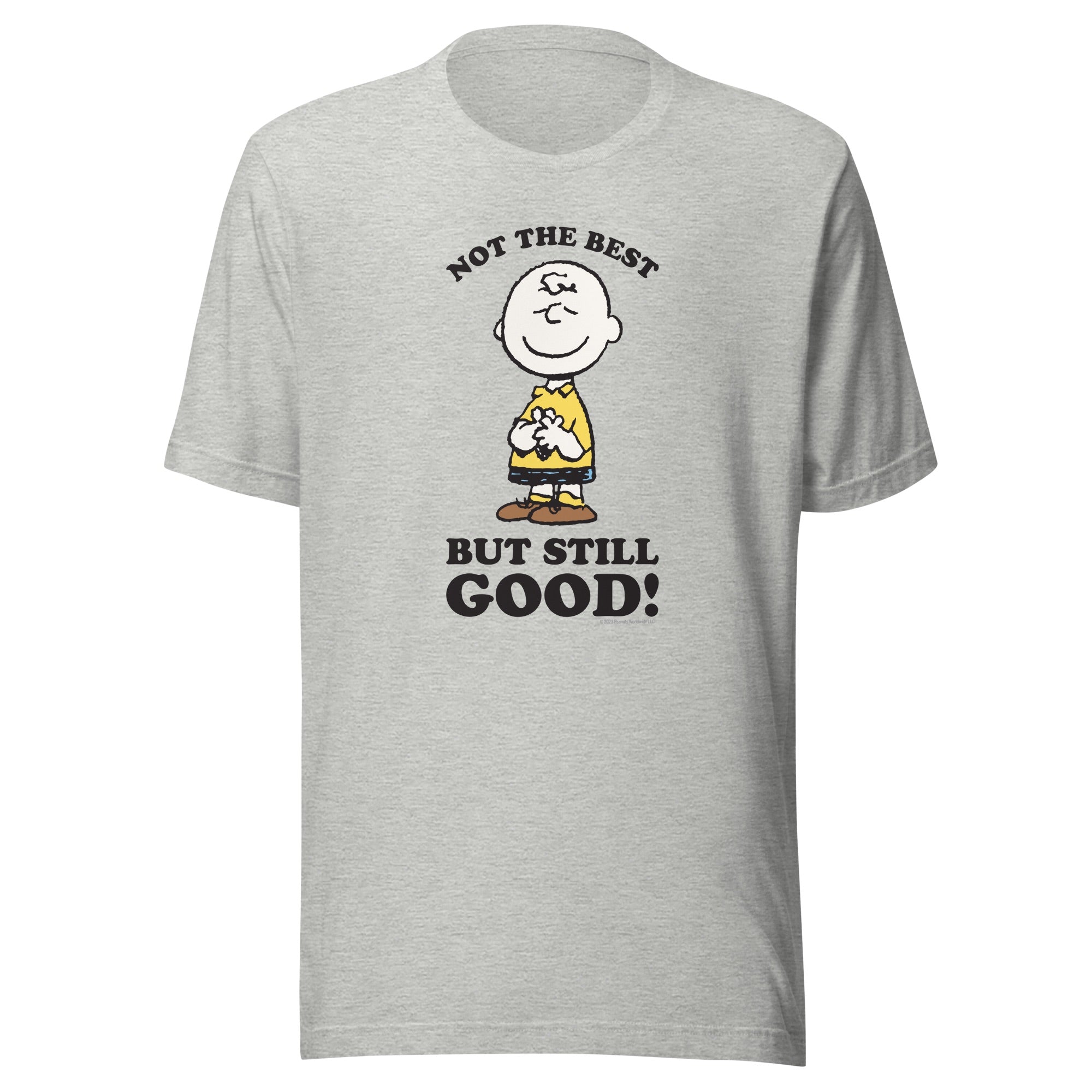 Camiseta Peanuts Charlie Brown Adulto - 'Not The Best But Still Good' Gris