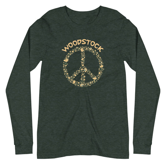 Woodstock Peace Adult Long Sleeve T-Shirt-2