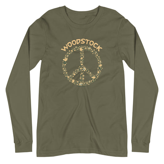 Woodstock Peace Adult Long Sleeve T-Shirt-0