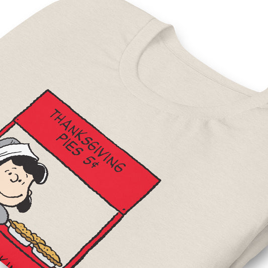 Lucy Thanksgiving Pies Booth Adult T-Shirt-1