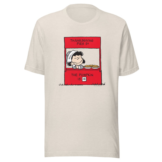 Lucy Thanksgiving Pies Booth Adult T-Shirt-0