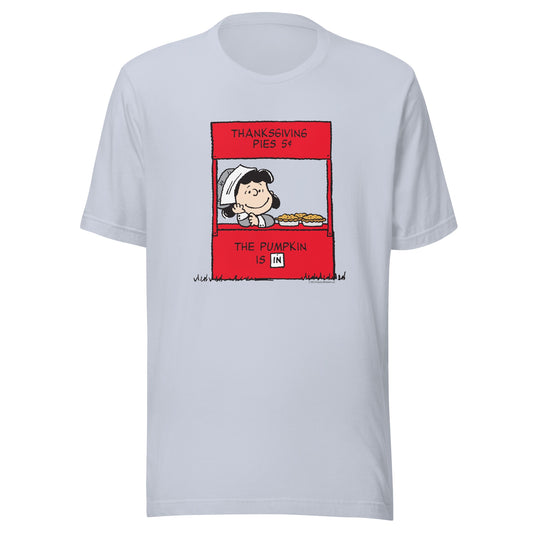 Lucy Thanksgiving Pies Booth Adult T-Shirt-2