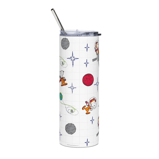 Snoopy Planets Pattern Skinny Tumbler-1