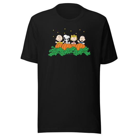 Peanuts Gang Pumpkin Patch Adult T-Shirt-2