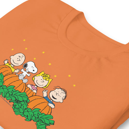 Peanuts Gang Pumpkin Patch Adult T-Shirt-1