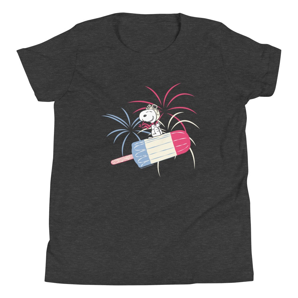 Snoopy Popsicle and Fireworks Kids T-Shirt