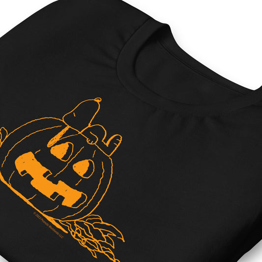 Snoopy Pumpkin Adult T-Shirt-1