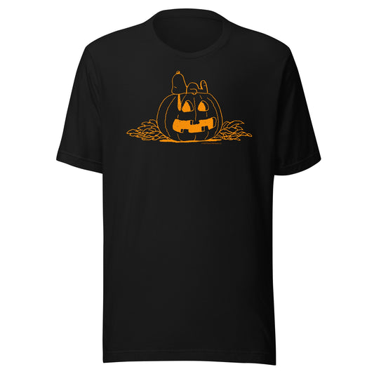 Snoopy Pumpkin Adult T-Shirt-0