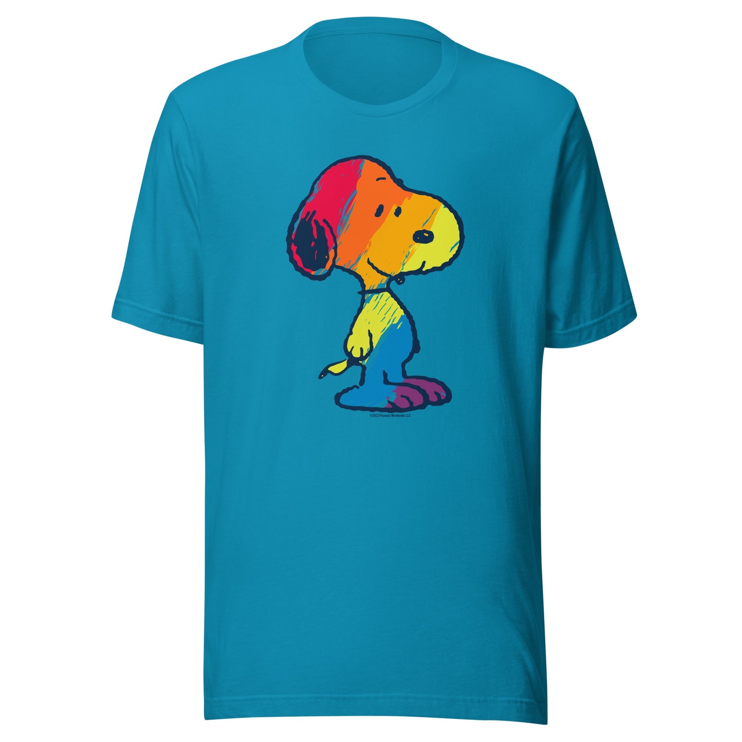 Snoopy Rainbow Colored Adult T-Shirt