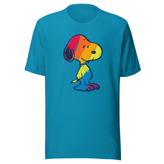 Snoopy Rainbow Colored Adult T-Shirt-2