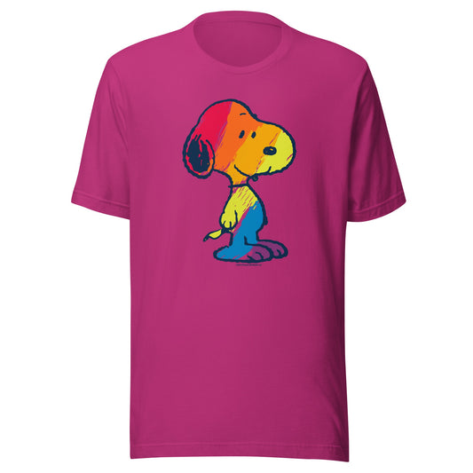 Snoopy Rainbow Colored Adult T-Shirt-0