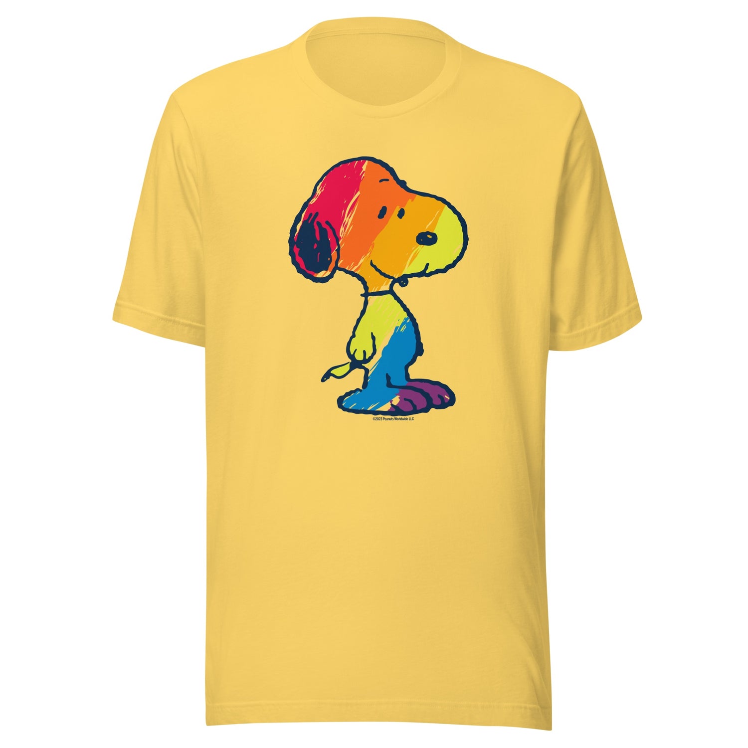 Rainbow The Peanuts Snoopy Store – Adult Colored T-Shirt