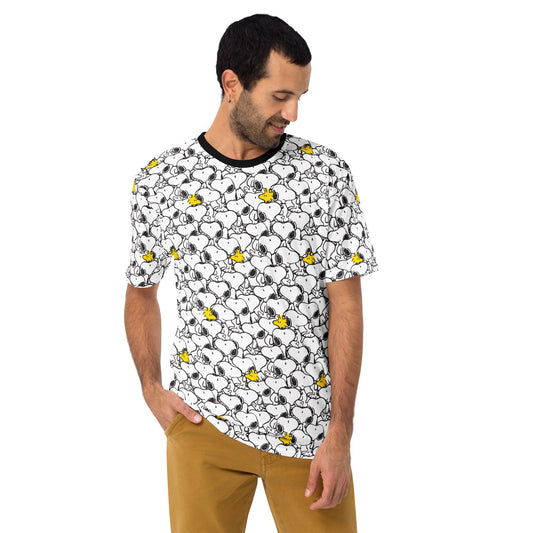 Snoopy and Woodstock Repeat Adult T-Shirt-3