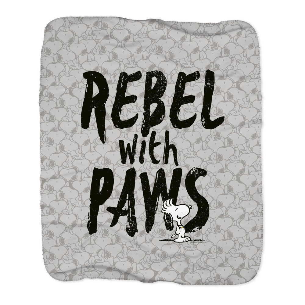 Snoopy Rebel With Paws Sherpa Blanket The Peanuts Store