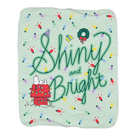 Snoopy Shiny and Bright Sherpa Blanket-0