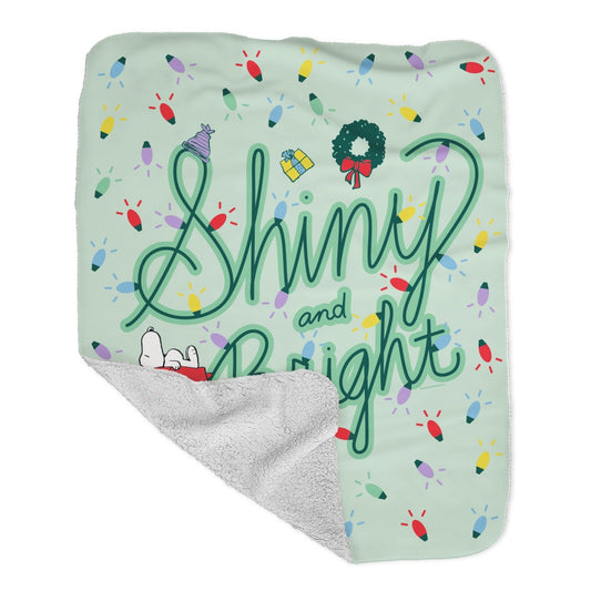 Snoopy Shiny and Bright Sherpa Blanket-2