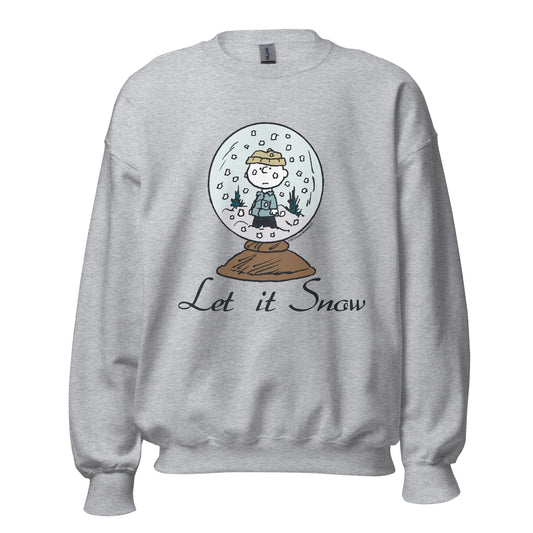 Charlie Brown Let It Snow Adult Sweatshirt-2