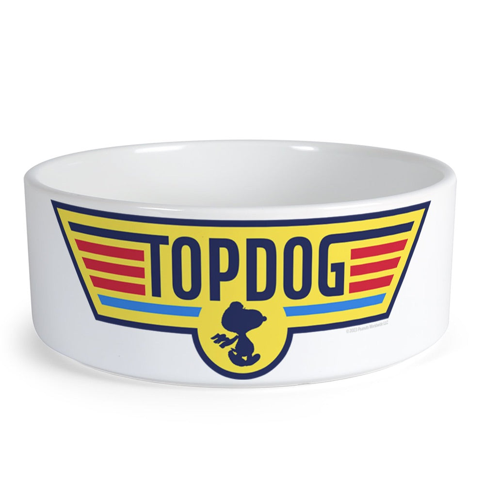 Snoopy Top Dog Personalized Large Pet Bowl
