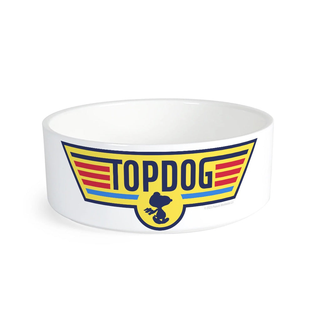 Snoopy Top Dog Personalized Small Pet Bowl