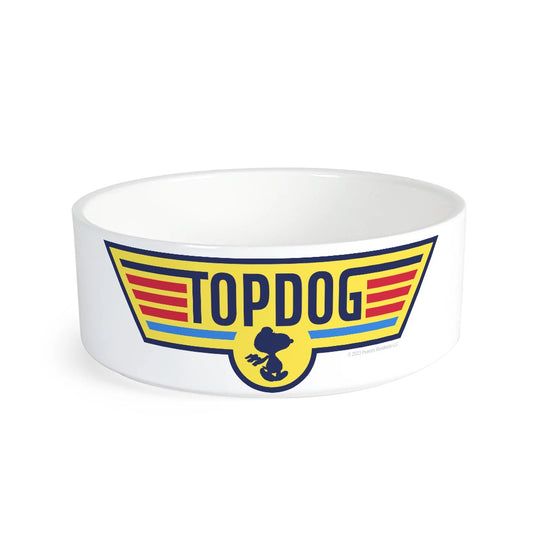 Snoopy Top Dog Personalized Small Pet Bowl-0